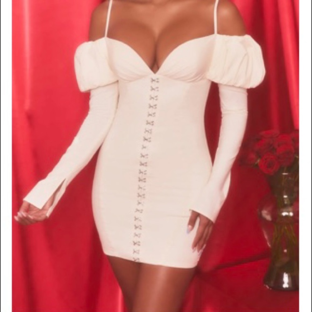 Oh Polly “Fallin” dress. white. UK 14/ US 10.